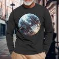 Vintage Retro Disco Ball Retro 1980S Dj Mirror Ball Langarmshirts Geschenke für alte Männer