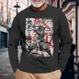 Vintage Samurai Mask Asia Japan Graffiti Tokyo Samurai Langarmshirts Geschenke für alte Männer