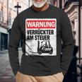 Warning Crazy Forklift S Langarmshirts Geschenke für alte Männer