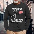 Warte Du Hast Waserloren Lustiger Spruch Langarmshirts Geschenke für alte Männer