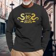 Year Of The Snake 2025 Chinese Zodiac New Year Langarmshirts Geschenke für alte Männer