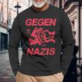 Zeichen Setzen Gegen Rechts Gegen Nazisintage Langarmshirts Geschenke für alte Männer