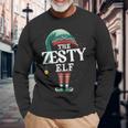 Zesty Elf Christmas Group Xmas Pajama Party Long Sleeve T-Shirt Gifts for Old Men