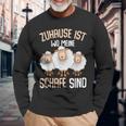 Zuhause Ist Wo Meine Sheep Home Is Where My Sheep Langarmshirts Geschenke für alte Männer