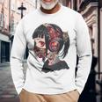 Anime Manga Gráfico Ojos Rojos Arte Anime Camiseta de manga larga Regalos para ancianos