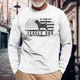 Beagle Dad Distressed American Flag Patriotic Dog Long Sleeve T-Shirt Gifts for Old Men