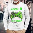 Children's Level 8 Birthday Boy Gamer 2017 8Th Birthday Langarmshirts Geschenke für alte Männer