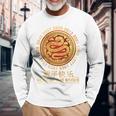 Chinese New Year 2025 Year Of The Snake On Back Langarmshirts Geschenke für alte Männer