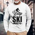 Eat Sleep Ski Repeat Ski Langarmshirts Geschenke für alte Männer