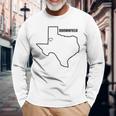 Epic Threadz Carte De L'état Du Texas Brownfield Tx T-shirt à manches longues Cadeaux pour les vieillards