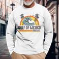 Gulf Of Mexico Since 1672 Vintage Beach Summer Vacation Long Sleeve T-Shirt Gifts for Old Men