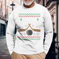 Happy Hockeydays Ice Hockey Fan Ugly Christmas Sweater Langarmshirts Geschenke für alte Männer