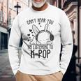 Ich Kann Dich Nicht Hören Ich Hörre Zu Kpop Rabbit K-Pop Gray Langarmshirts Geschenke für alte Männer