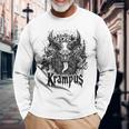 Kramperl Perchten Knecht Ruprecht Christmas Demon Krampus Gray Langarmshirts Geschenke für alte Männer