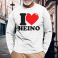 I Love Heino Gray Langarmshirts Geschenke für alte Männer