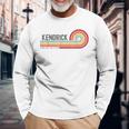 I Love Kendrick Personalizado Retro Sunset Primer Nombre Camiseta de manga larga Regalos para ancianos