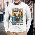 I Love Morning People And Mornings And People Café Camiseta de manga larga Regalos para ancianos