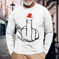 Middle Finger Jolly As Fuck Adult Joke Offensive Christmas Langarmshirts Geschenke für alte Männer