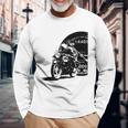 Motorcycle Heartbeat Biker Line Frequency Motorcycle Langarmshirts Geschenke für alte Männer