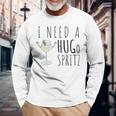 I Need A Hugo Spritz Summer Elderberry Prosecco Cocktail Hug Langarmshirts Geschenke für alte Männer