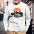 Parque Nacional Monte Mckinley Alaska Retro Camiseta de manga larga Regalos para ancianos