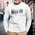 Piano Piano Keys Wings Gray Langarmshirts Geschenke für alte Männer