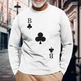 Playing Card Cross Bube Card Game Day Carnival Costume Langarmshirts Geschenke für alte Männer