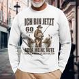 Rentner Anglerspruch For 60Th Birthday Angler Silver Langarmshirts Geschenke für alte Männer