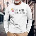 Save Water Drink Lillet Summer Alcohol Lillet S Langarmshirts Geschenke für alte Männer