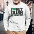 St Patrick Day I Love Irish Boys I Heart My Irish Boyfriend Long Sleeve T-Shirt Gifts for Old Men