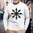 Symbole De L'étoile Du Chaos Punk Métal Pentagramme Anarchie T-shirt à manches longues Cadeaux pour les vieillards