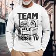 Team Trash Tv Raccoon Gray Langarmshirts Geschenke für alte Männer