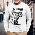 Trial Motorcycle Trial Rider Moto Trial Langarmshirts Geschenke für alte Männer