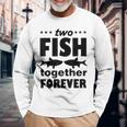 Two Fish Together Forever Angler Langarmshirts Geschenke für alte Männer