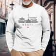 Vintage Kyoto Japónacaciones Japón Lover Camiseta de manga larga Regalos para ancianos