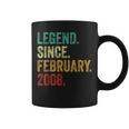 17 Years Old Legend Since February 2008 17Th Birthday Coffee Mug