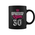 30Th Birthday Queen Happy Birthday Party Crown Taza de café