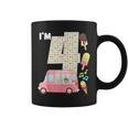 4Th Birthday Crew Ice Cream Truck I'm 4 Bday Ice Cream Party Taza de café