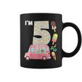 5Th Birthday Crew Ice Cream Truck I'm 5 Bday Ice Cream Party Taza de café