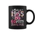 60 Year Old Made In 1965 Floral Flower 60Th Birthday Womens Coffee Mug