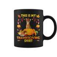 Abyssinian Cat Pumpkin Pie Fruits This Is My Thanksgiving Graphic Print Coffee Mug