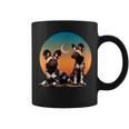 African Painted Wild Dogs Sunset Moon Wild Dog Lovers Graphic Print Coffee Mug