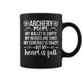 Archery Mom My Heart Is Full Archery Mother Of An Archer Mom Coffee Mug