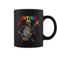 Autism Skeleton Guitar Player Rock Music Autism Awareness Coffee Mug