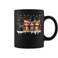 Cat Christmas Light Reindeer Santa Christmas Cat Lover Coffee Mug