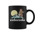 Colorado Banjo Bear Retro Style Mountains Sketch Graphic Print Coffee Mug