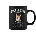 Corgi Dog Lover Just A Girl Who Love Corgis Cuello Taza de café
