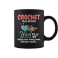 Crochet Yarn Fills My Days Yarn Fills Knitter Crochet Coffee Mug
