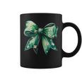 Cute Lucky Girl Coquette Bow Green St Patricks Shamrock Coffee Mug