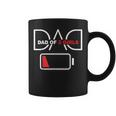 Dad Of 2 Girls Low Battery Father’S Day Girls Dad Taza de café